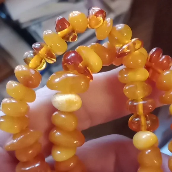 Authentic Vintage Baltic Amber Necklace #840 - Picture 8 of 14